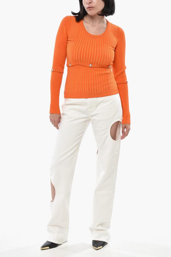  오프화이트 스웨터 OWHE064F21KNI0012018 Orange - OFF WHITE