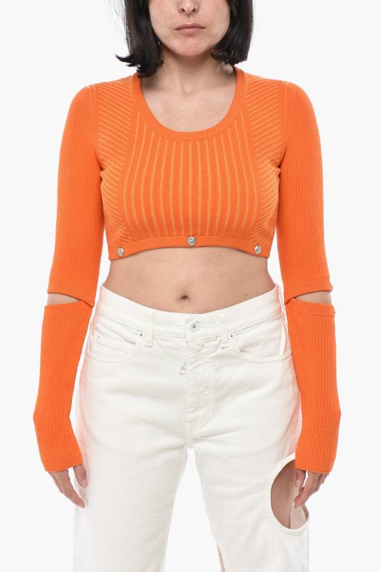  오프화이트 스웨터 OWHE064F21KNI0012018 Orange - OFF WHITE
