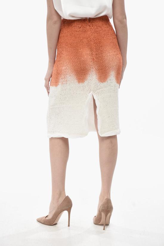  보테가베네타 미디 스커트 834449V5L109084 Orange - BOTTEGA VENETA
