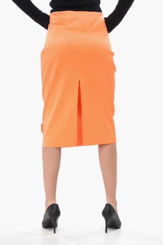  오프화이트 미디 스커트 OWCC113F20FAB0022500 Orange - OFF WHITE