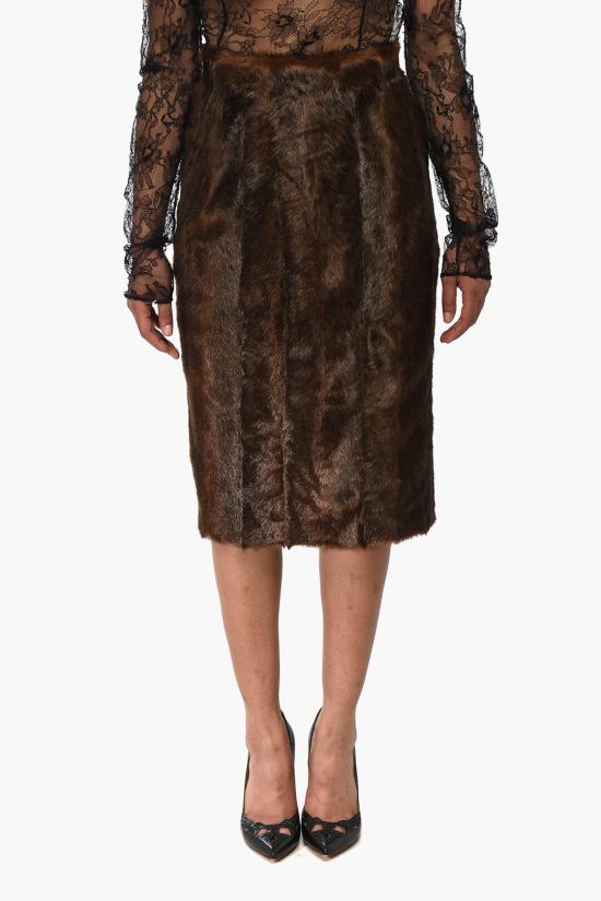  오프화이트 롱 스커트 OWCC102E20FAB0016000 Brown