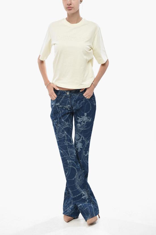  오프화이트 데님 팬츠 OWYA061F23DEN0064700 Blue - OFF WHITE
