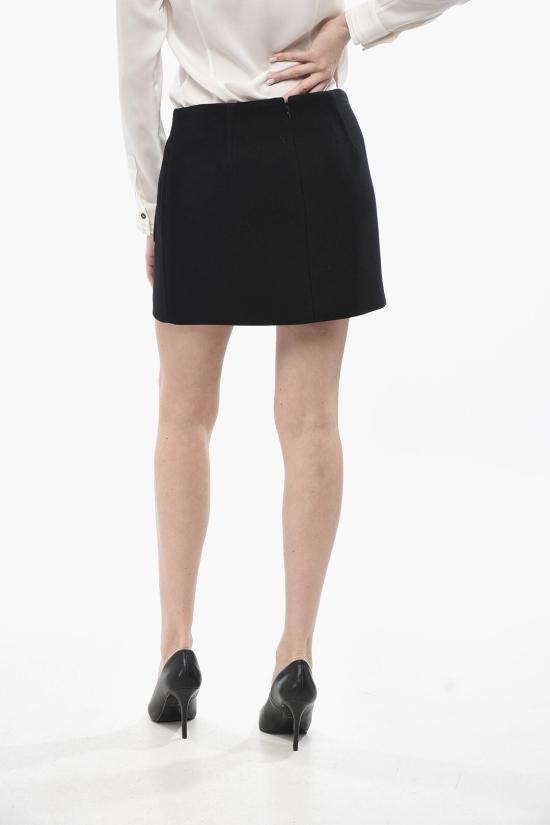  보테가베네타 숏 스커트 813032V3PD0 1000 Black - BOTTEGA VENETA