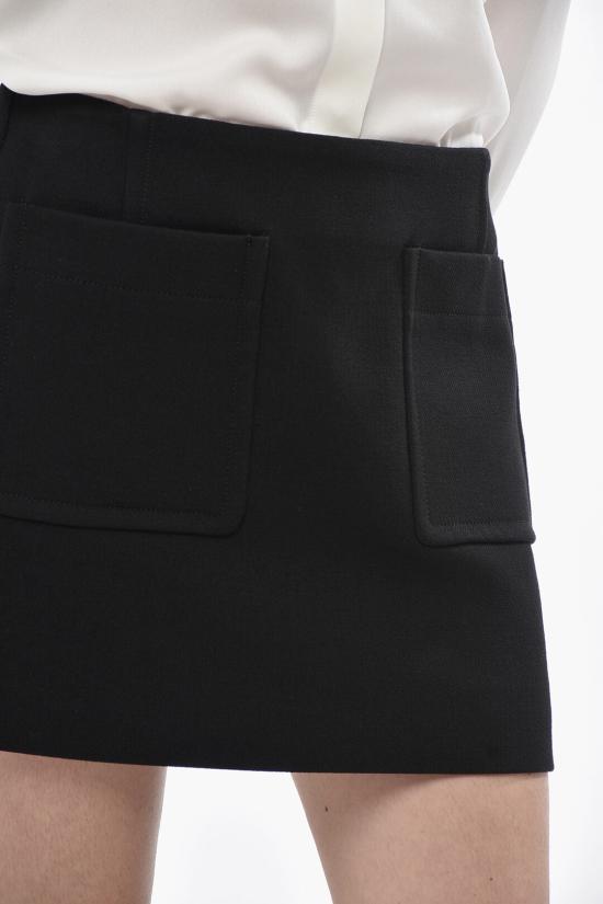  보테가베네타 숏 스커트 813032V3PD0 1000 Black - BOTTEGA VENETA