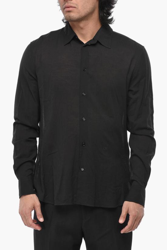  오프화이트 긴팔 셔츠 OMGE024F23FAB0031010 Black