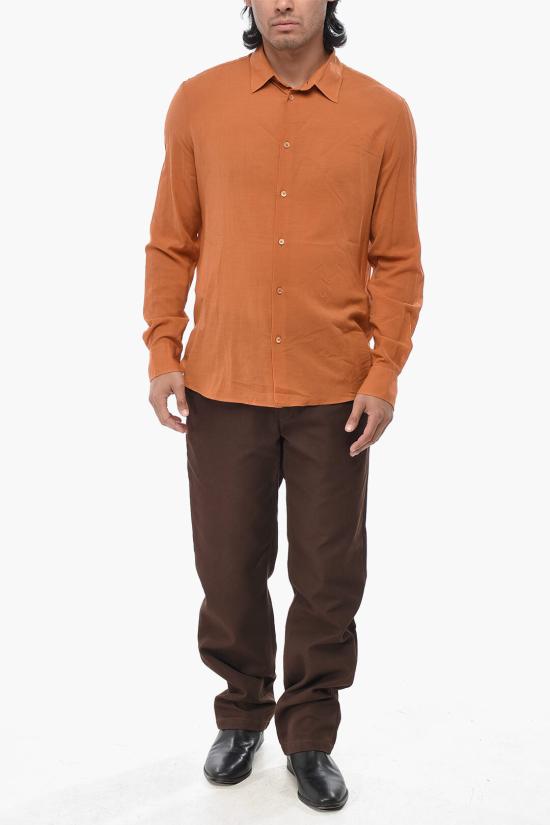  오프화이트 긴팔 셔츠 OMGE024F23FAB0032727 Orange - OFF WHITE