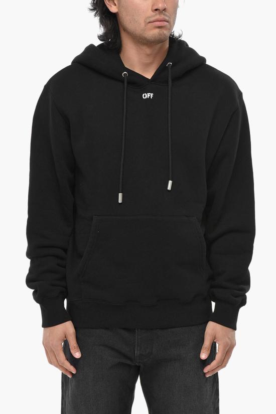  오프화이트 후드 티셔츠 OMBB097G20FLE0091001 Black