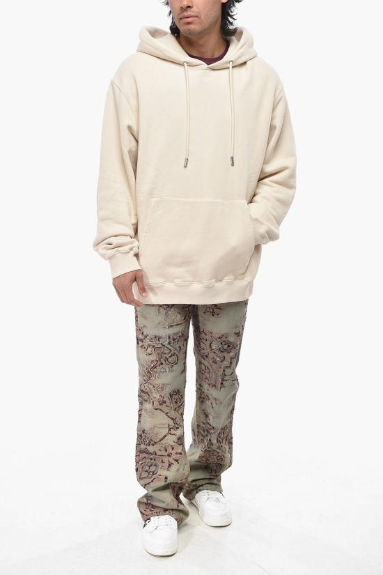  오프화이트 후드 티셔츠 OMBB097G20FLE0096101 Beige - OFF WHITE