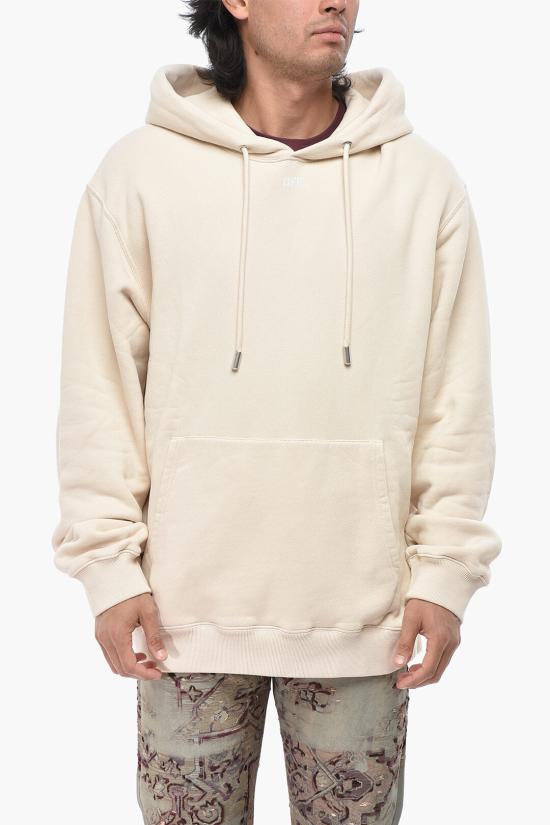  오프화이트 후드 티셔츠 OMBB097G20FLE0096101 Beige