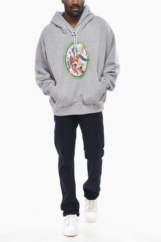  오프화이트 후드 티셔츠 OMBB085S25FLE0030810 Gray - OFF WHITE