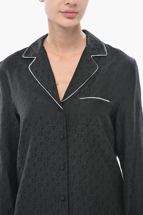  오프화이트 셔츠 OWGE016C99FAB0011000 Black - OFF WHITE