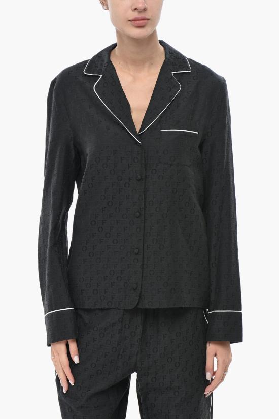  오프화이트 셔츠 OWGE016C99FAB0011000 Black