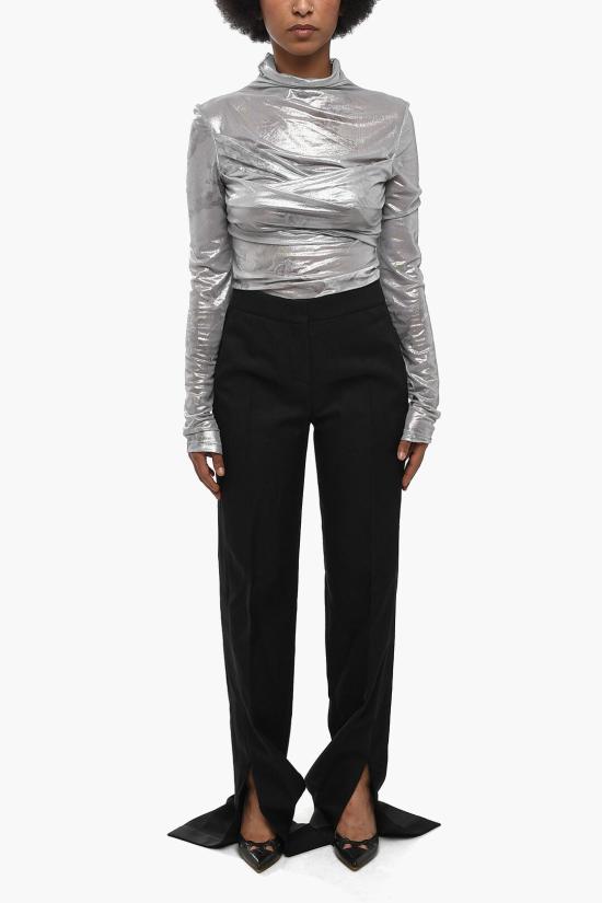  오프화이트 스트레이트 팬츠 OWCQ002F23FAB0011010 Black - OFF WHITE