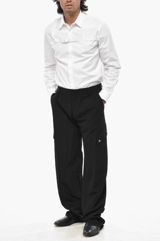  오프화이트 스트레이트 팬츠 OMCO039S25FAB0051000 Black - OFF WHITE