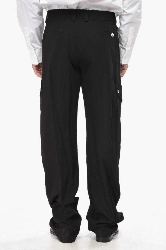  오프화이트 스트레이트 팬츠 OMCO039S25FAB0051000 Black - OFF WHITE