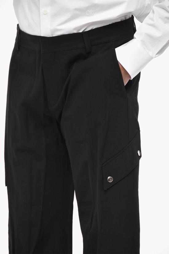  오프화이트 스트레이트 팬츠 OMCO039S25FAB0051000 Black - OFF WHITE