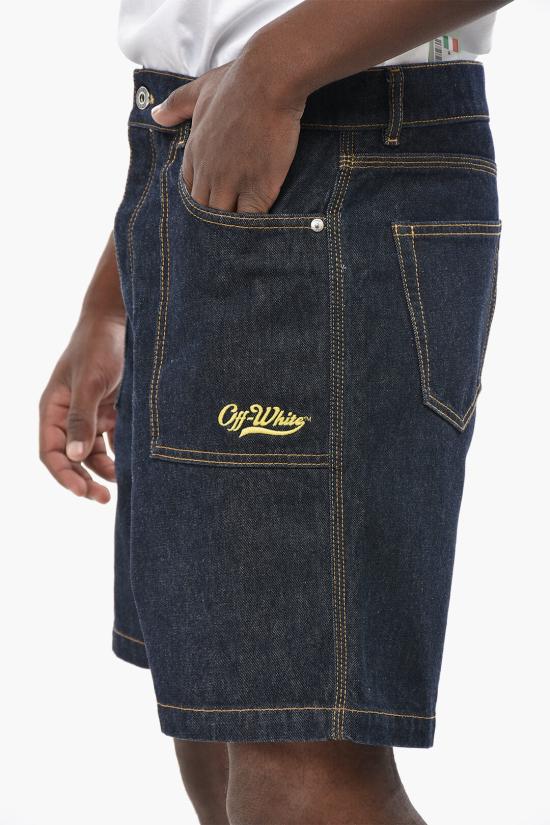  오프화이트 데님 숏팬츠 OMYC014S23DEN0024818 Blue - OFF WHITE