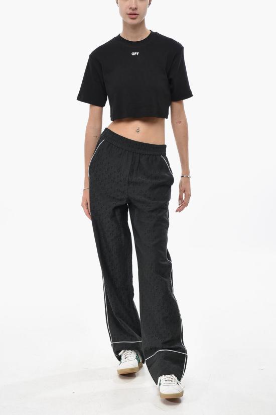  오프화이트 스트레이트 팬츠 OWCA186C99FAB0011000 Black - OFF WHITE