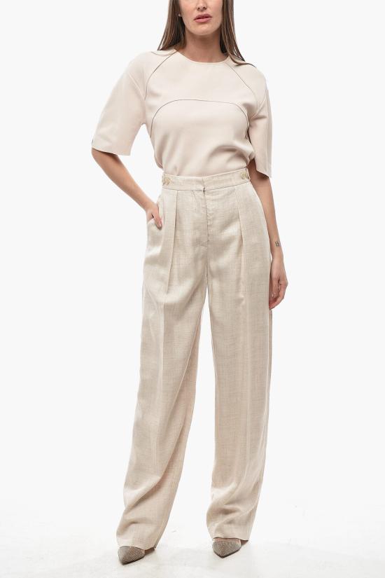  스텔라 맥카트니 스트레이트 팬츠 565361SMB619711 Beige - STELLA MCCARTNEY