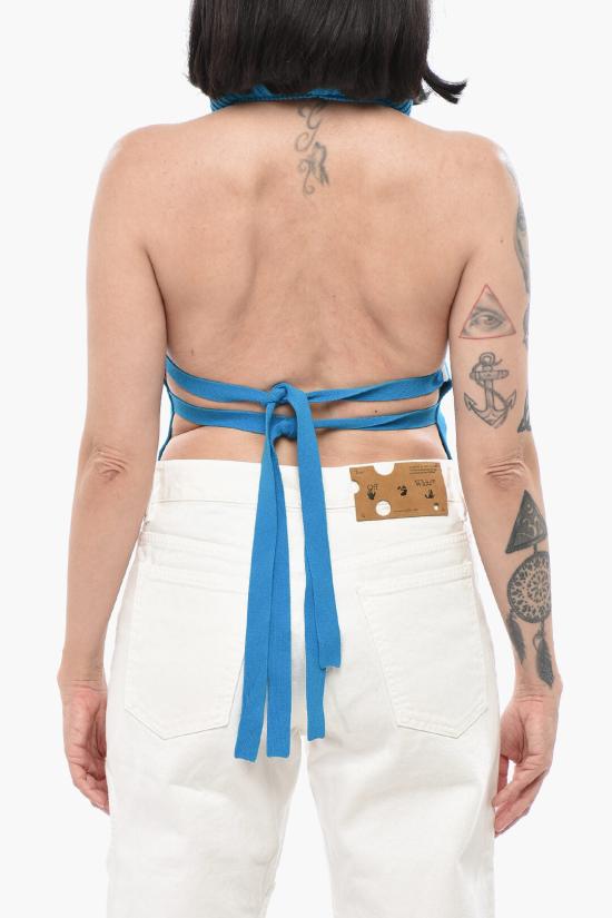  오프화이트 민소매 티셔츠 OWHT005S23KNI0014901 Light blue - OFF WHITE