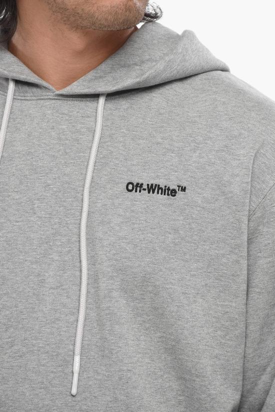 오프화이트 후드 티셔츠 OMBB097C99FLE0070810 Gray - OFF WHITE