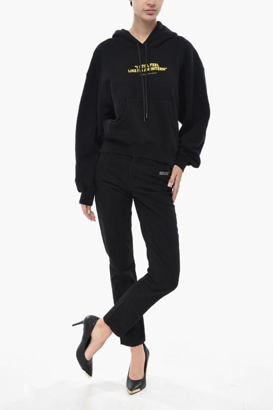  오프화이트 후드 티셔츠 OWBB058F23JER0131018 Black - OFF WHITE