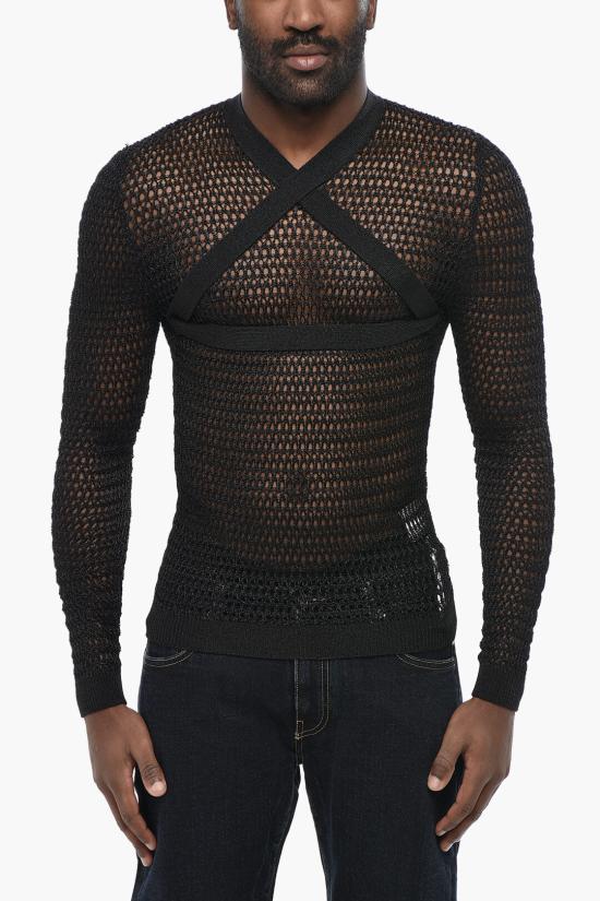  오프화이트 스웨터 OMHD015F23KNI0021000 Black
