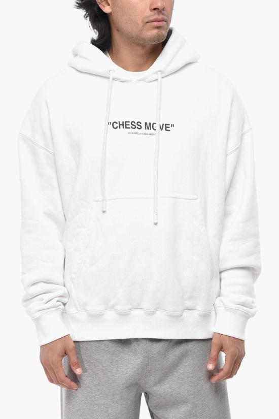 오프화이트 후드 티셔츠 OMBB085F23FLE0240110 White
