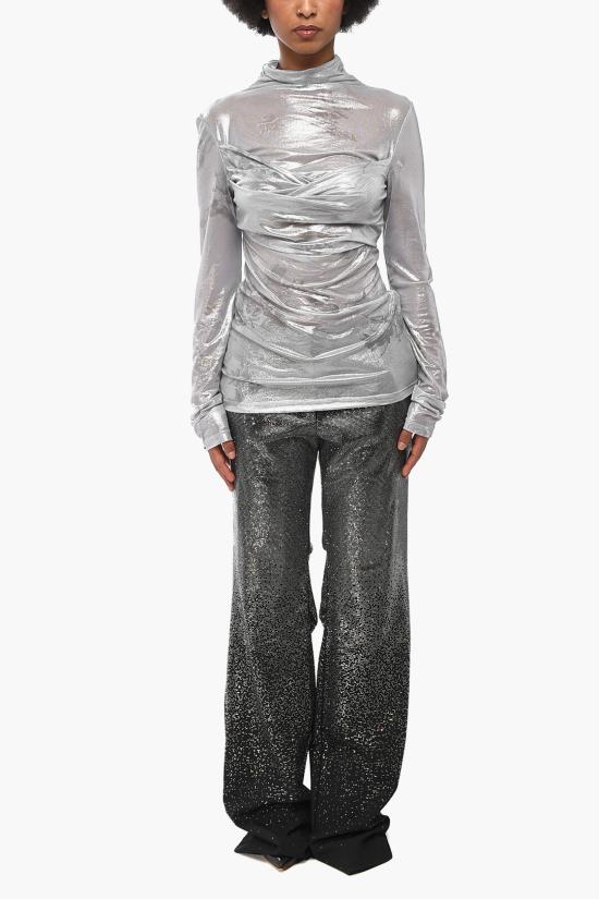  오프화이트 긴팔 티셔츠 OWAD194S23JER0021010 Silver - OFF WHITE