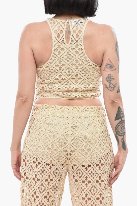  오프화이트 민소매 티셔츠 OWAD212G23KNI0010400 Beige - OFF WHITE
