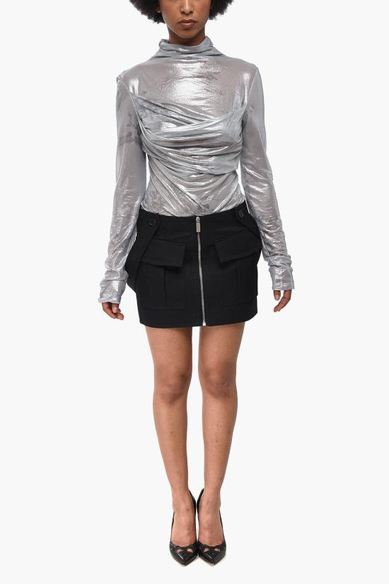  오프화이트 숏 스커트 OWCY001F24FAB0011010 Black - OFF WHITE
