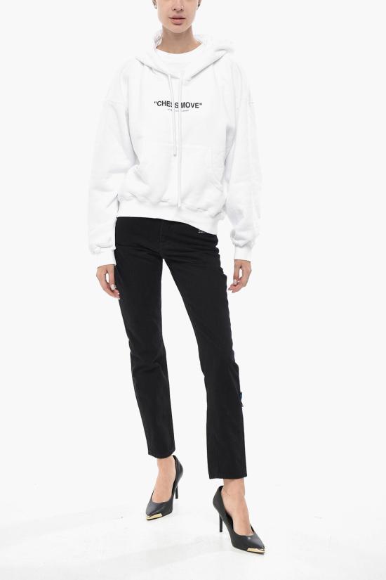  오프화이트 후드 티셔츠 OWBB058F23JER0100110 White - OFF WHITE