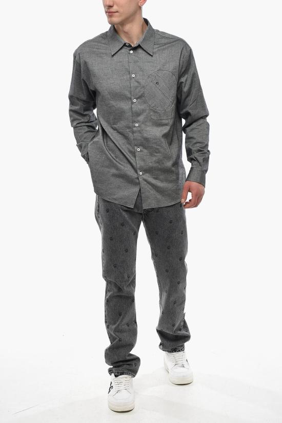  오프화이트 긴팔 셔츠 OMGA199F21FAB0011010 Gray - OFF WHITE
