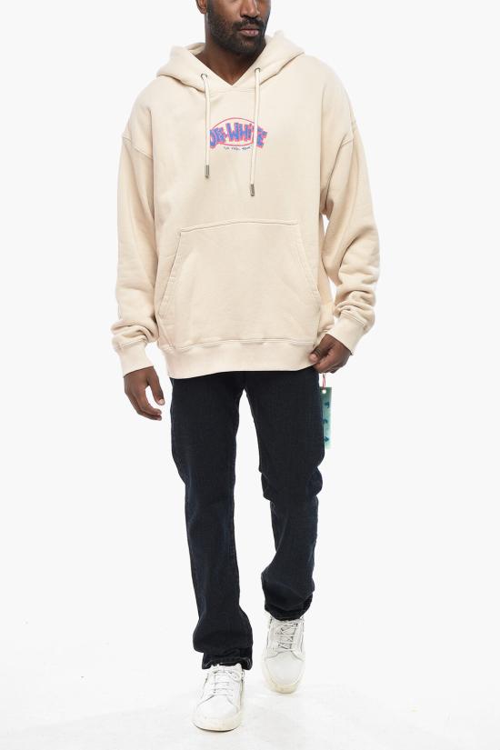  오프화이트 후드 티셔츠 OMBB085G20FLE0036145 Beige - OFF WHITE