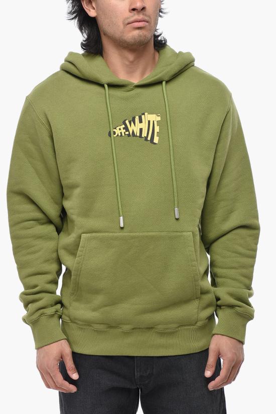  오프화이트 후드 티셔츠 OMBB097G20FLE0085518 Green