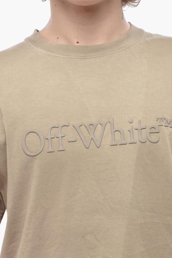  오프화이트 반팔 티셔츠 OMAA027F23JER0096161 Beige - OFF WHITE