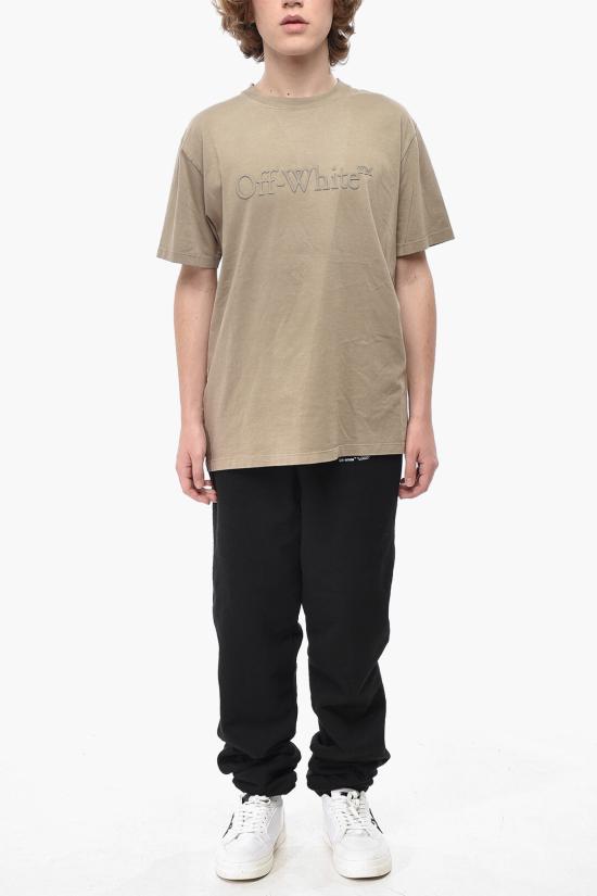  오프화이트 반팔 티셔츠 OMAA027F23JER0096161 Beige - OFF WHITE