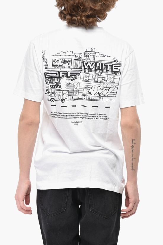  오프화이트 반팔 티셔츠 OMAA027S23JER0140110 White - OFF WHITE
