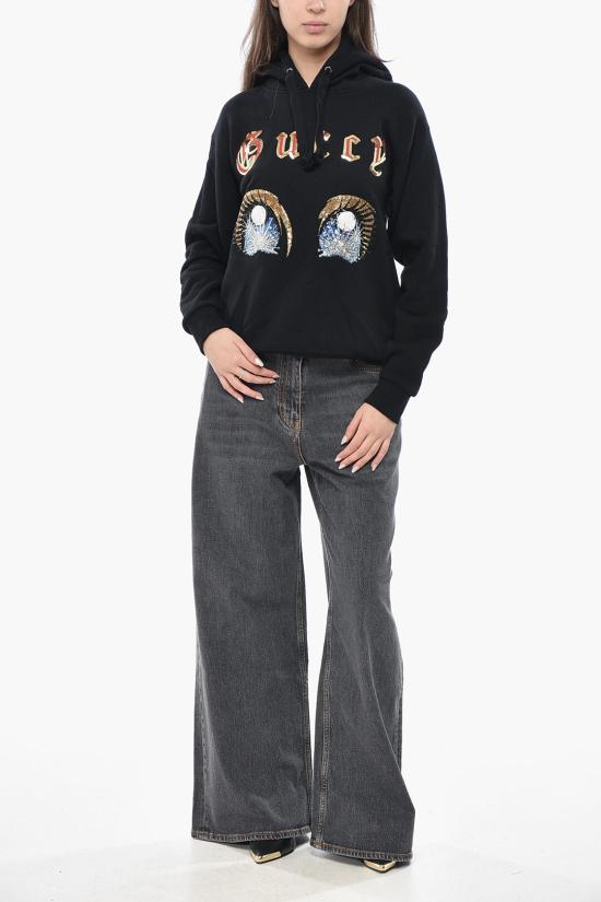  구찌 후드 티셔츠 469251 X913B 1082 Black - GUCCI