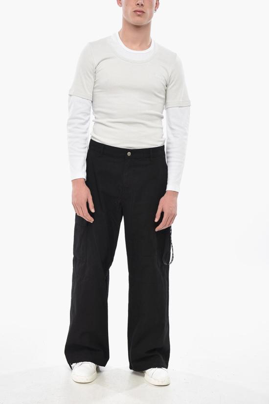  44레이블 카고 팬츠 B0030570FA574099 Black - 44 LABEL