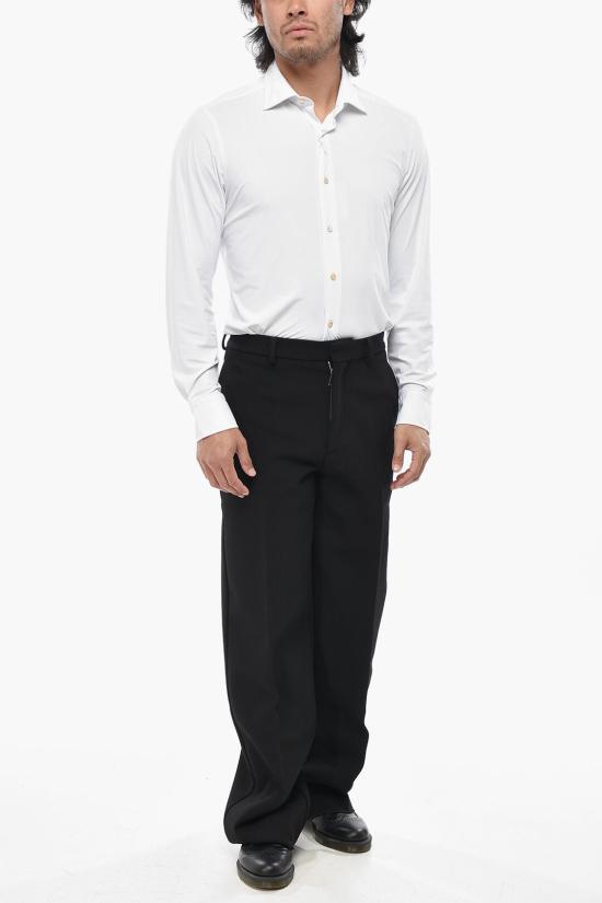  오프화이트 스트레이트 팬츠 OMCO024F23 FAB004 1010 Black - OFF WHITE