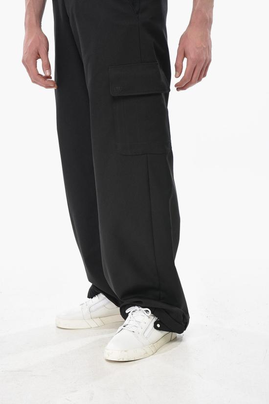  오프화이트 트레이닝/조거 팬츠 OMCF037F23 FAB004 1010 Black - OFF WHITE