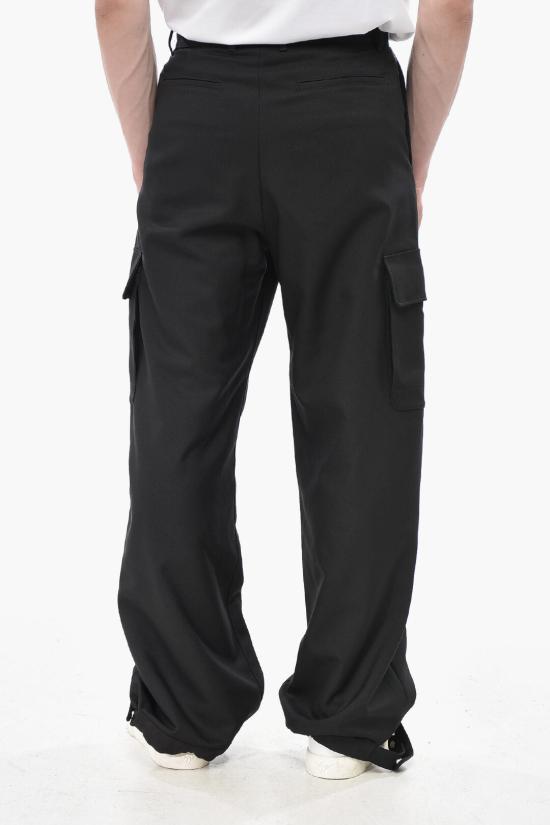  오프화이트 트레이닝/조거 팬츠 OMCF037F23 FAB004 1010 Black - OFF WHITE