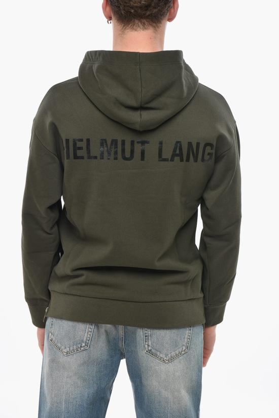  헬무트랭 후드 티셔츠 O09HM502FFW Military Green - HELMUT LANG