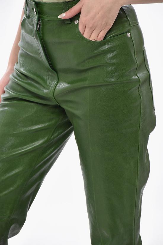  살바토레 페라가모 가죽 팬츠 13E779 P 772737 FOREST GREEN - SALVATORE FERRAGAMO