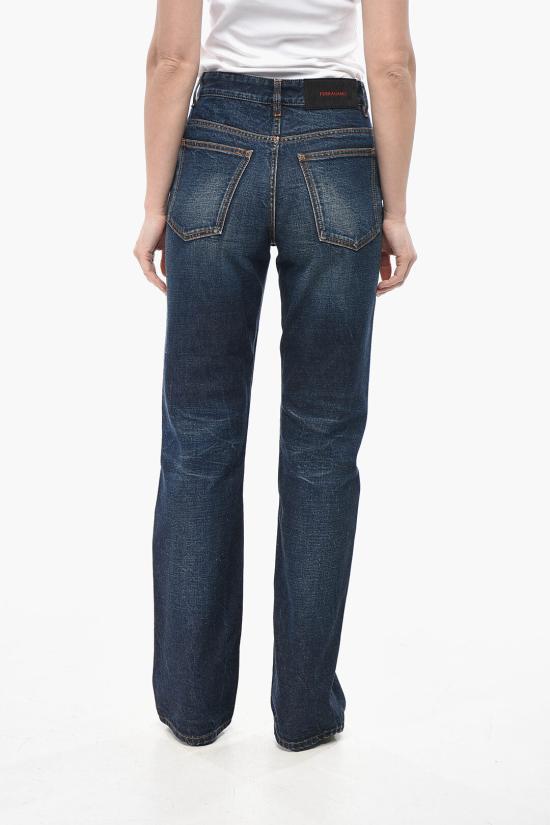  살바토레 페라가모 데님 팬츠 13E909 P 775887 DISTRESSED Blue - SALVATORE FERRAGAMO