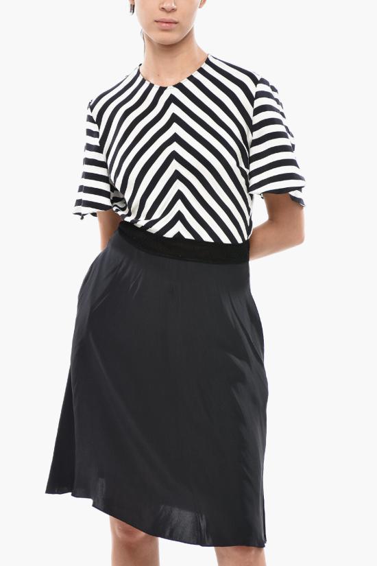  스텔라 맥카트니 미디 원피스 600870SOA481000 Black White - STELLA MCCARTNEY