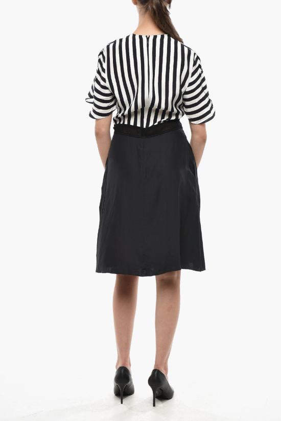  스텔라 맥카트니 미디 원피스 600870SOA481000 Black White - STELLA MCCARTNEY