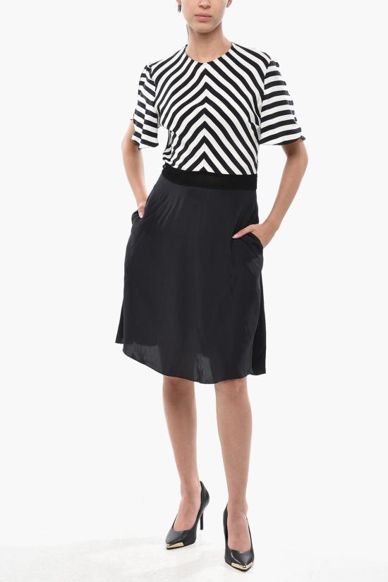  스텔라 맥카트니 미디 원피스 600870SOA481000 Black White