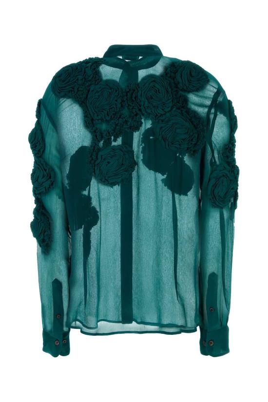 26SS 드리스 반 노튼 셔츠 2610107623376 508 Green - DRIES VAN NOTEN
